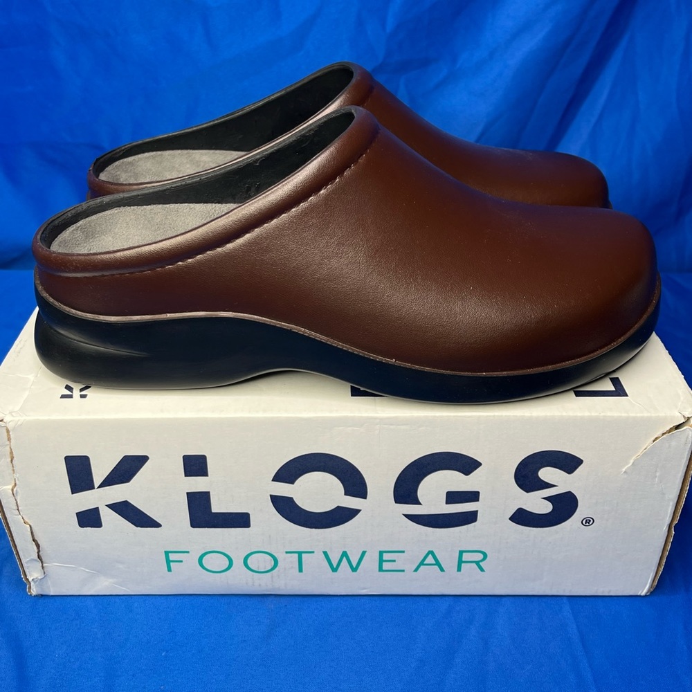 Klogs Edge Chestnut Brown Slip Resistant Clog | 12M Mens